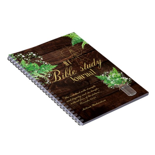 Personalisierte Bibelstudie Name und Glaubensverse Notizblock (Rechte Seite)