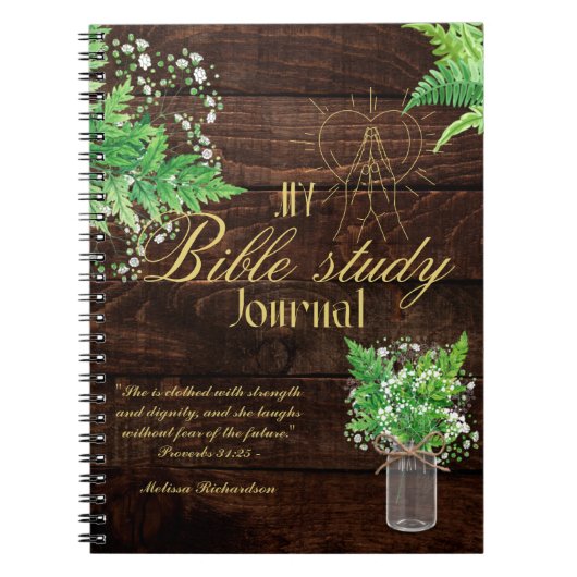 Personalisierte Bibelstudie Name und Glaubensverse Notizblock (Vorderseite)