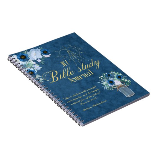 Personalisierte Bibelstudie Name und Glaubensverse Notizblock (Rechte Seite)