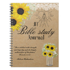 Personalisierte Bibelstudie Name und Glaubensverse Notizblock