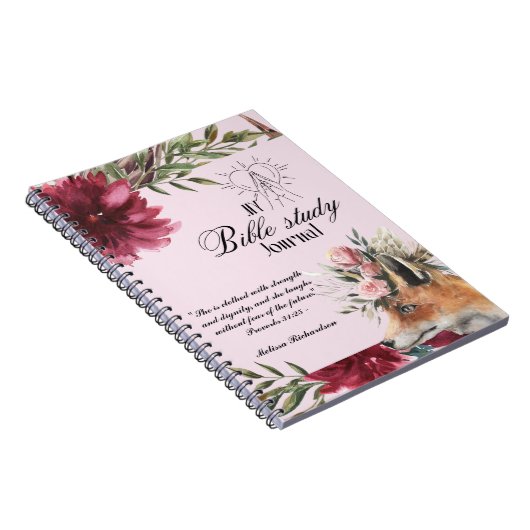 Personalisierte Bibelstudie Name und Glaubensverse Notizblock (Rechte Seite)