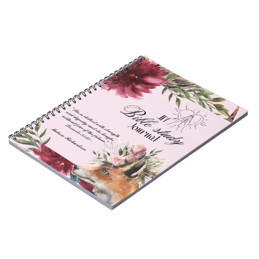 Personalisierte Bibelstudie Name und Glaubensverse Notizblock (Linke Seite)