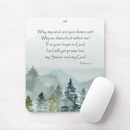 Personalisierte Bibelvers Berge Mousepad (Mit Mouse)