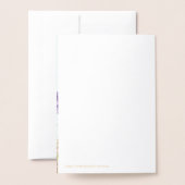 Personalisierte Bibelverse Blumengrußkarten Folienkarte (Rückseite mit Umschlag)