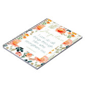 Personalisierte Bibelverse - Blumenschrift Notizblock (Linke Seite)