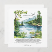 Personalisierte Bibelverse Landschaftsdruck Feiertagskarte (Vorne/Hinten)