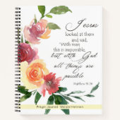 Personalisierte Bibelverse Spiral Prayer Journal Notizblock (Vorderseite)