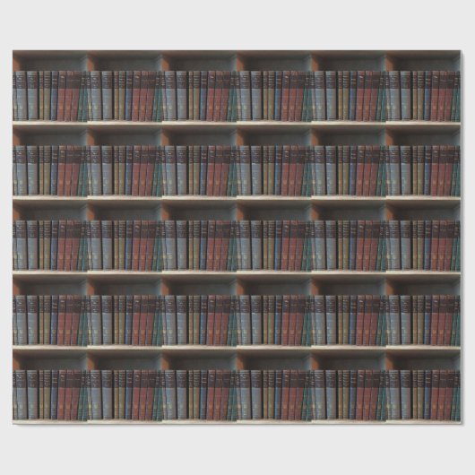 Personalisierte Bibliothek Geschenkpapier (Flach)