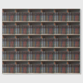 Personalisierte Bibliothek Geschenkpapier (Flach)