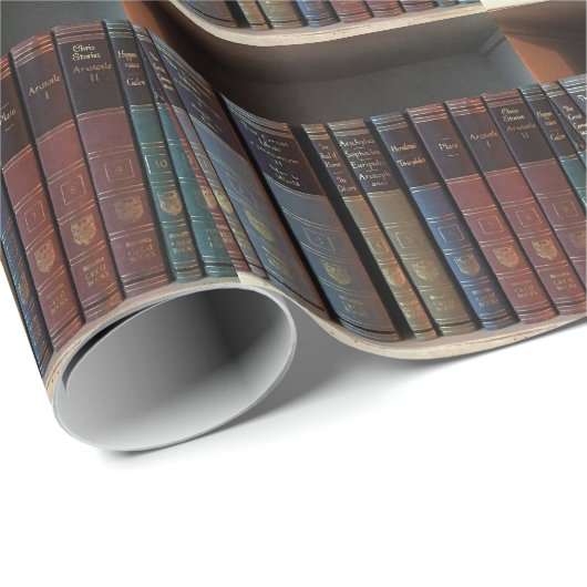 Personalisierte Bibliothek Geschenkpapier (Rolleneckpunkt)