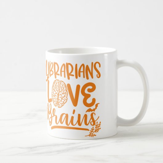 Personalisierte Bibliothekare Liebe Gehirn Hallowe Kaffeetasse (Rechts)
