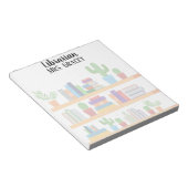 Personalisierte Bibliothekarin Zurück zu Schulbuch Notizblock (angewinkelt)