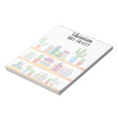 Personalisierte Bibliothekarin Zurück zu Schulbuch Notizblock (Rotiert)
