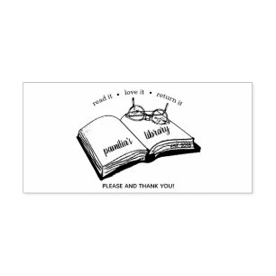 Personalisierte Bibliotheks-Briefmarke las es Gummistempel