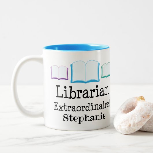 Personalisierte biblische Aufwertung Zweifarbige Tasse (Mit Donut)