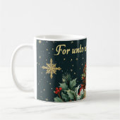 Personalisierte biblische Geburt Kind & Verse Kaffeetasse (Links)