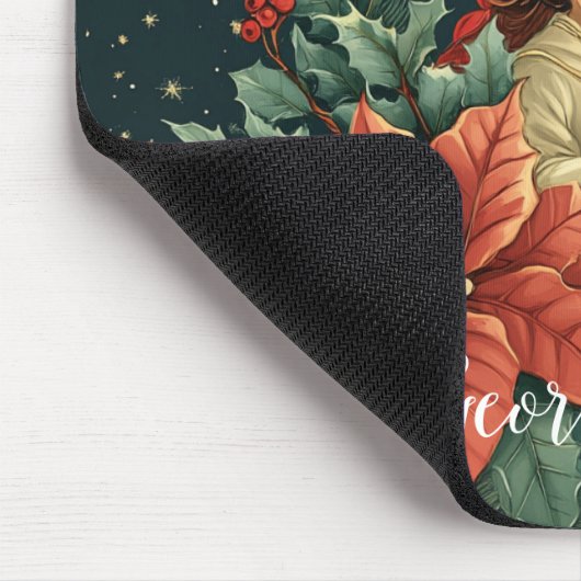 Personalisierte biblische Geburt Kind & Verse Mousepad (Ecke)