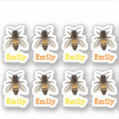 personalisierte Biene Aufkleber (Vorderseite)