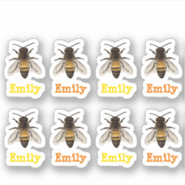 personalisierte Biene Aufkleber