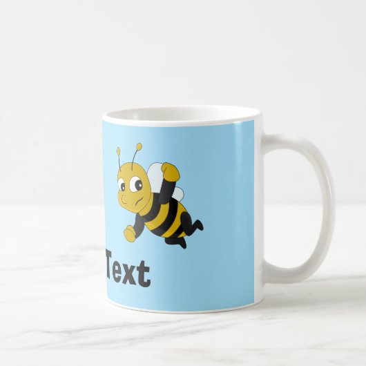 Personalisierte Bienen-Cartoon Kaffeepause Tasse (Rechts)