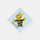 Personalisierte Bienen-Cartoon-Servietten Serviette (Ecke)