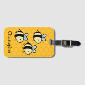 Personalisierte Bienen Gepäckanhänger (Vorderseite (Horizontal))