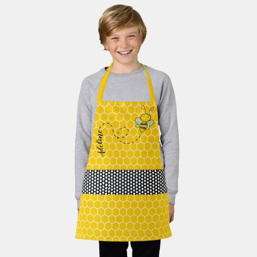 Personalisierte Bienen und Honigwaben Schürze (Getragen)