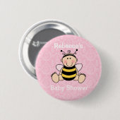 Personalisierte BienenBaby-Duschtaste Button (Vorne & Hinten)