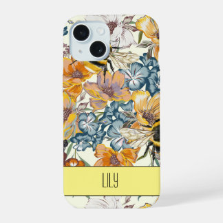 Personalisierte Bienenharmonie iPhone 15 Hülle