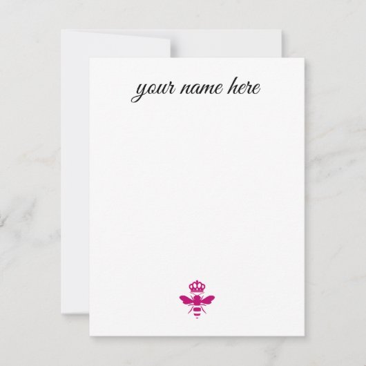 Personalisierte Bienennotecards Mitteilungskarte (Vorderseite)