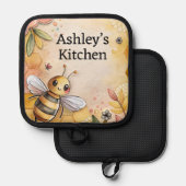 personalisierte Bienenstöcke Topflappen (Vorderseite/Rückseite)