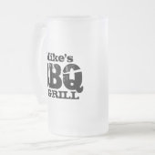 Personalisierte Bier-Tasse für GRILLEN Party Mattglas Bierglas (Vorderseite Links)