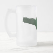 Personalisierte Bier-Tasse mit lustigem Flaschende Mattglas Bierglas (Links)
