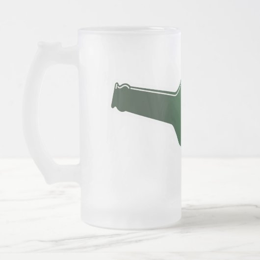 Personalisierte Bier-Tasse mit lustigem Flaschende Mattglas Bierglas (Links)