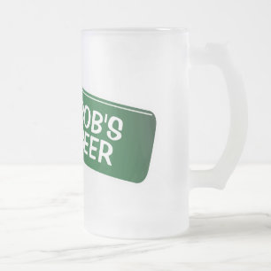 Personalisierte Bier-Tasse mit lustigem Flaschende Mattglas Bierglas