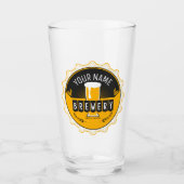 Personalisierte Bierbrauerei Bottle Cap Bar Glas (Vorderseite)