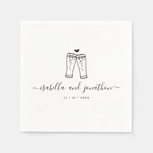 Personalisierte Bierbrauerei Toast Napkins Serviette (Vorderseite)