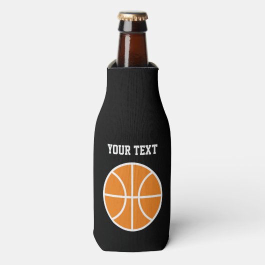 Personalisierte Bierflasche cooler mit Basketball Flaschenkühler (Flaschenvorderseite)