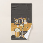 Personalisierte Bierflasche Sudsy Tasse Brauen Bar Badhandtuch Set (Handtuch)