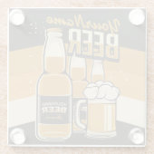 Personalisierte Bierflasche Sudsy Tasse Brauen Bar Glasuntersetzer (Rückseite)