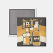 Personalisierte Bierflasche Sudsy Tasse Brauen Bar Magnet (Vorderseite/Rückseite)