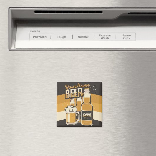 Personalisierte Bierflasche Sudsy Tasse Brauen Bar Magnet (In Situ (Geschirrspüler))