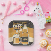 Personalisierte Bierflasche Sudsy Tasse Brauen Bar Pappteller (Party)