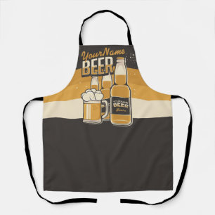 Personalisierte Bierflasche Sudsy Tasse Brauen Bar Schürze