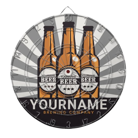 Personalisierte Bierflaschen  Dartscheibe (vorne)
