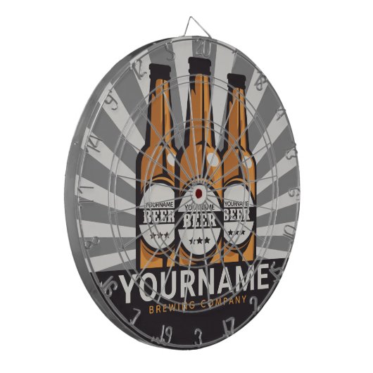 Personalisierte Bierflaschen Dartscheibe (Vorderseite Links)