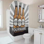 Personalisierte Bierflaschen Duschvorhang (Beispiel)
