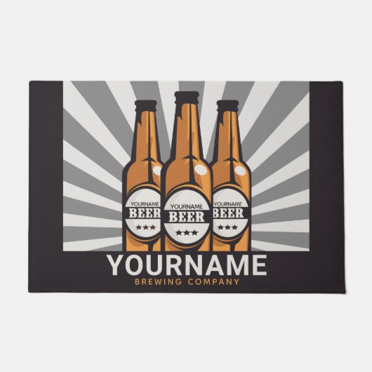 Personalisierte Bierflaschen Fußmatte (Vorderseite)