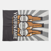 Personalisierte Bierflaschen Geschirrtuch (Horizontal)