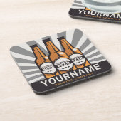 Personalisierte Bierflaschen Getränkeuntersetzer (Linke Seite)